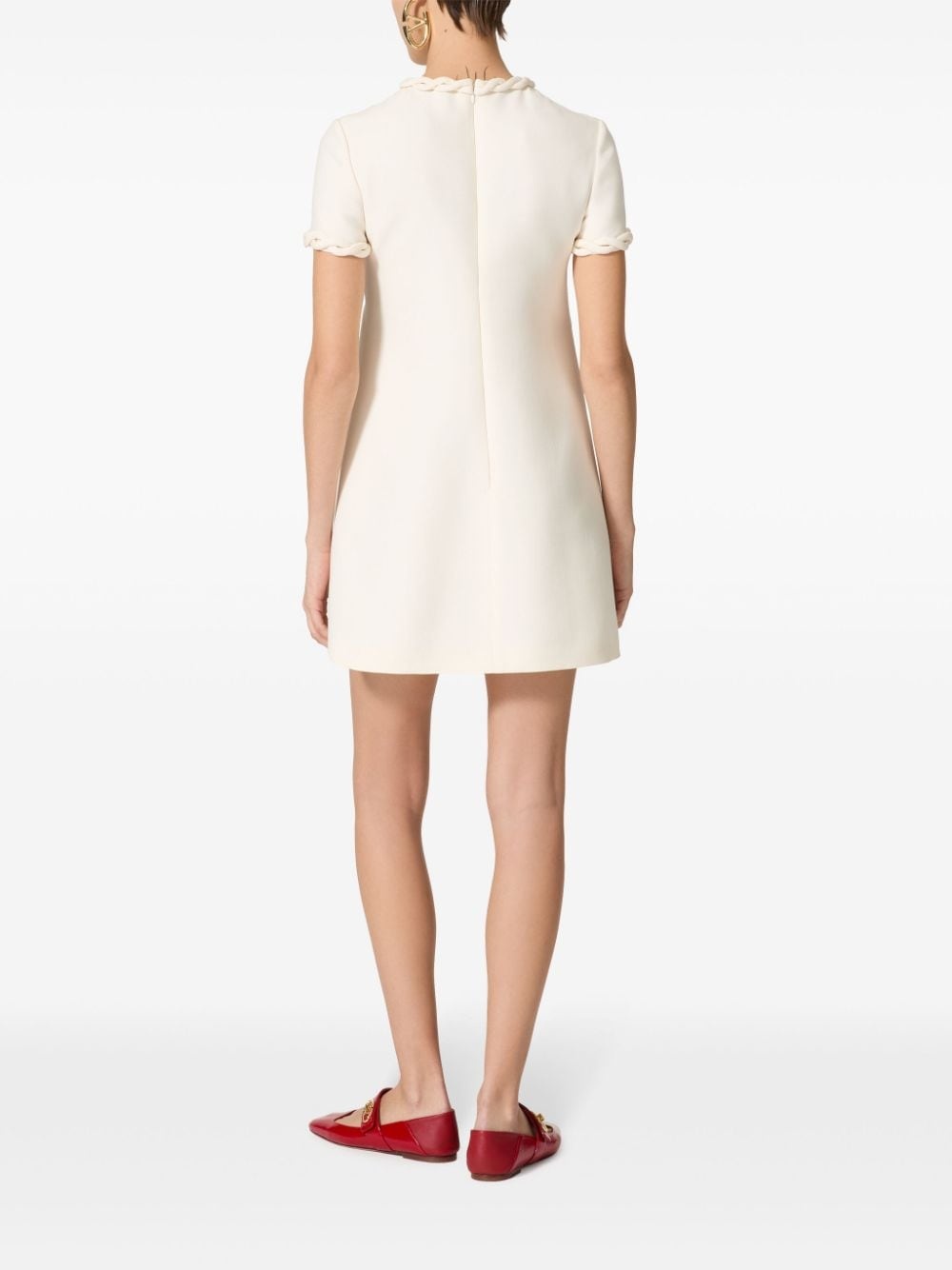 Crepe Couture braid-embellished minidress - 4
