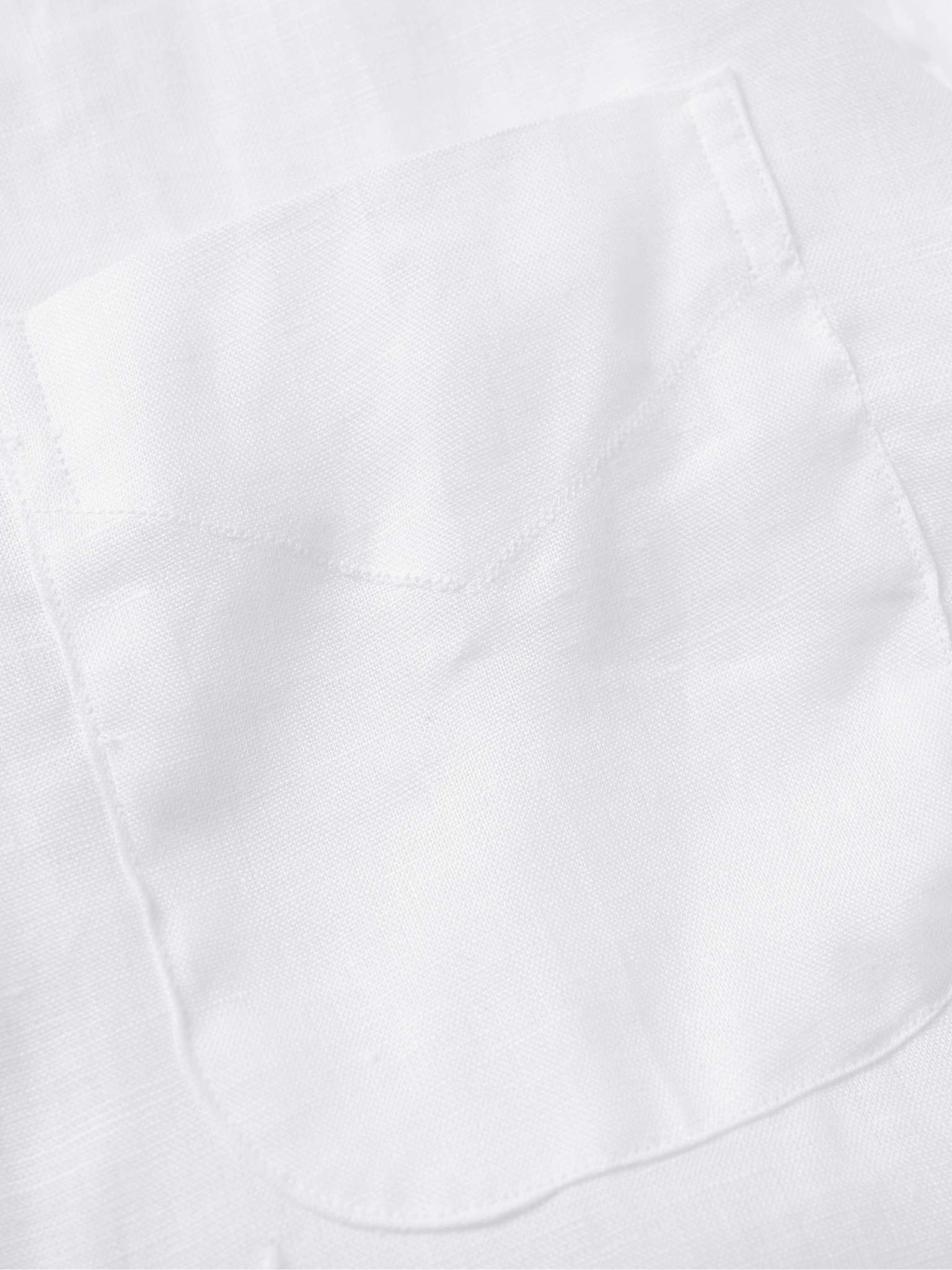 Slim-Fit Button-Down Collar Linen Shirt - 3