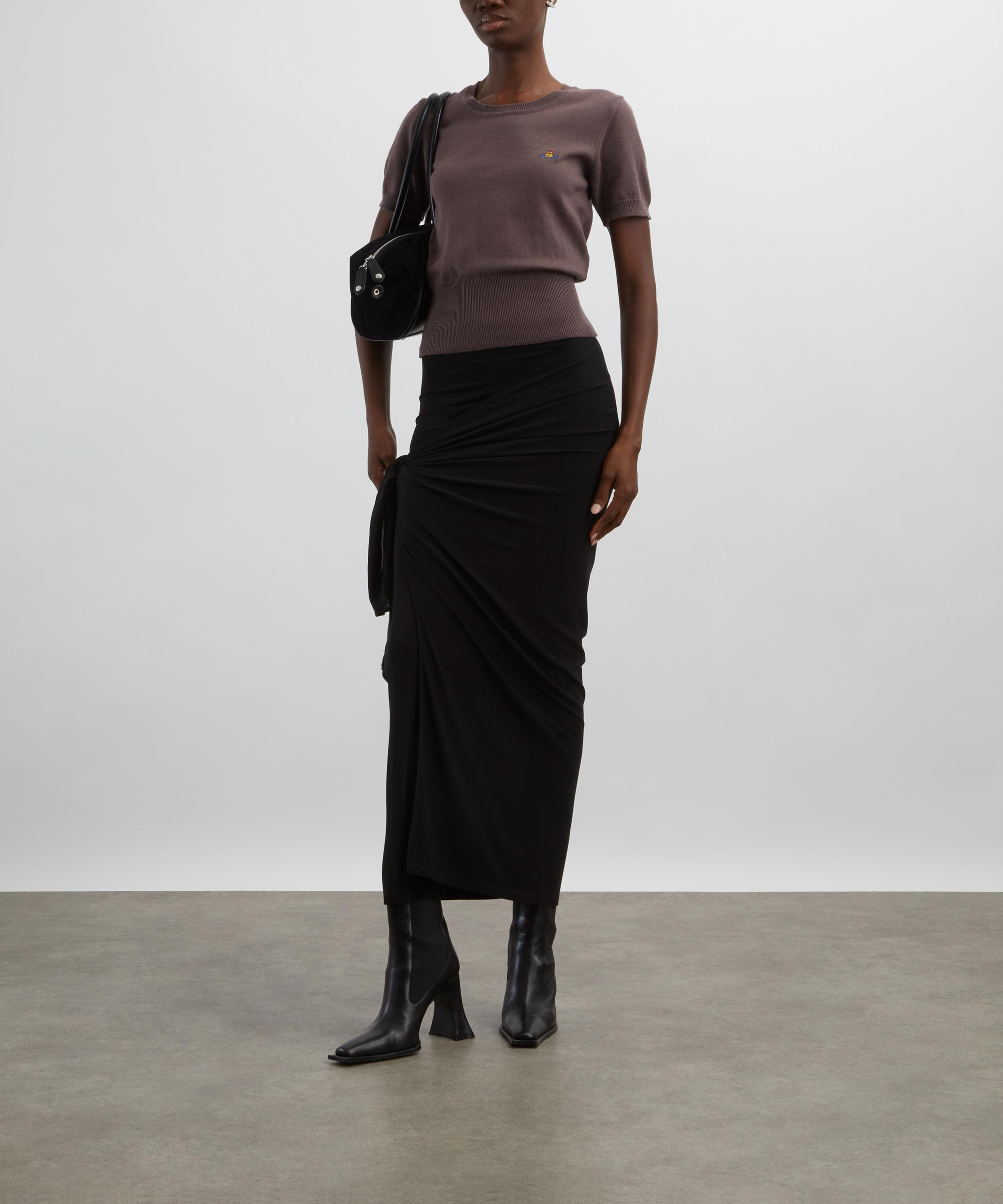Bea Truffle Cotton-Cashmere Top - 2