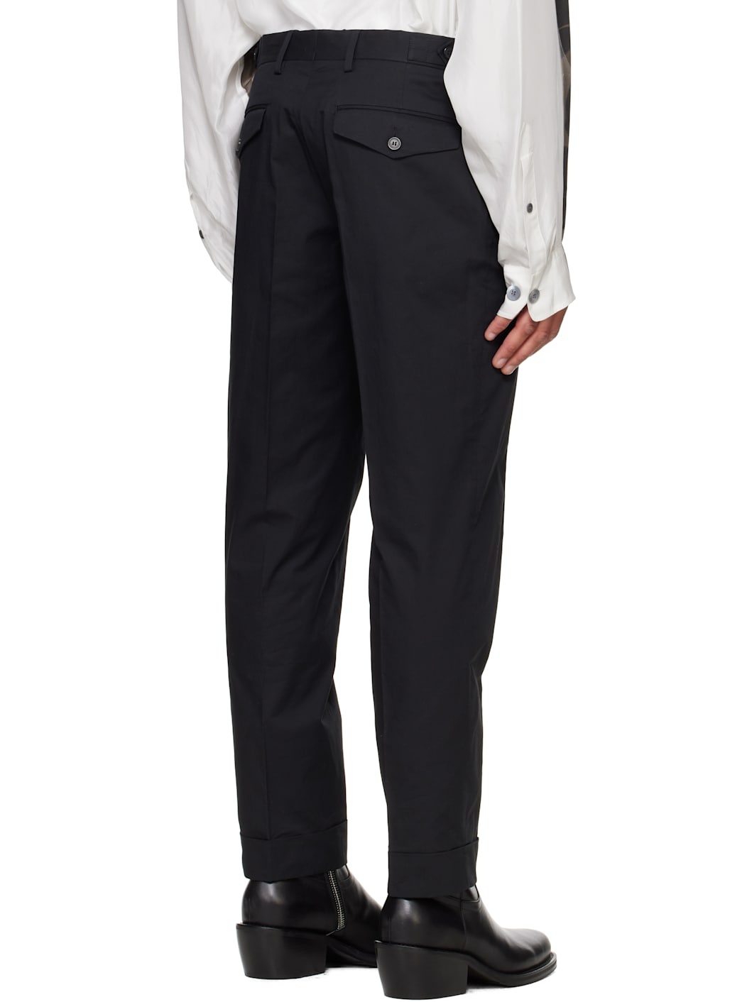 Black Cuffed Trousers - 3