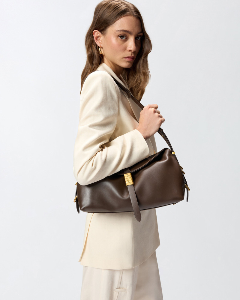 MEDIUM LEATHER SADDLE BAG SHOULDER BAG 5