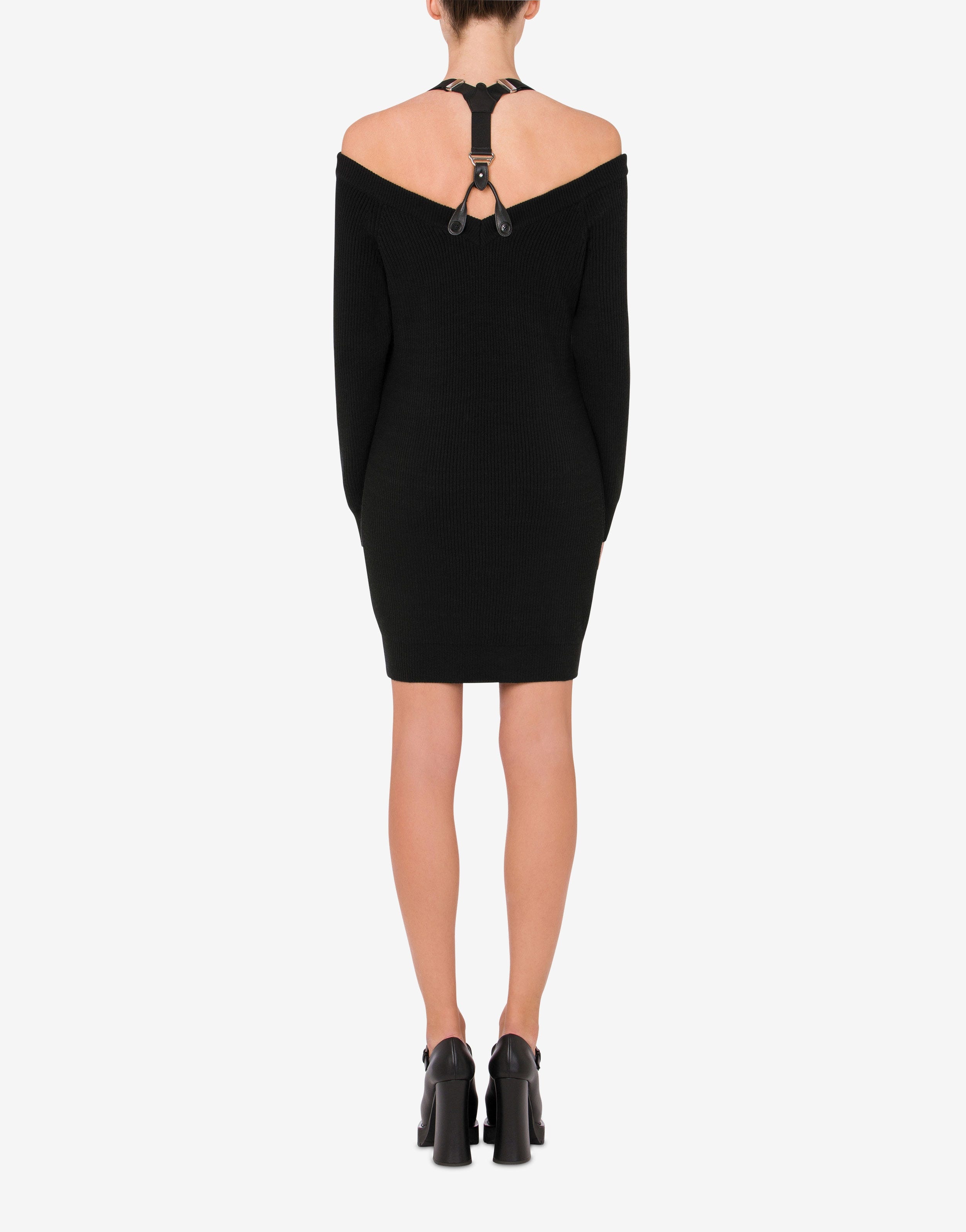 WOOL DRESS WITH STRAPS - 3
