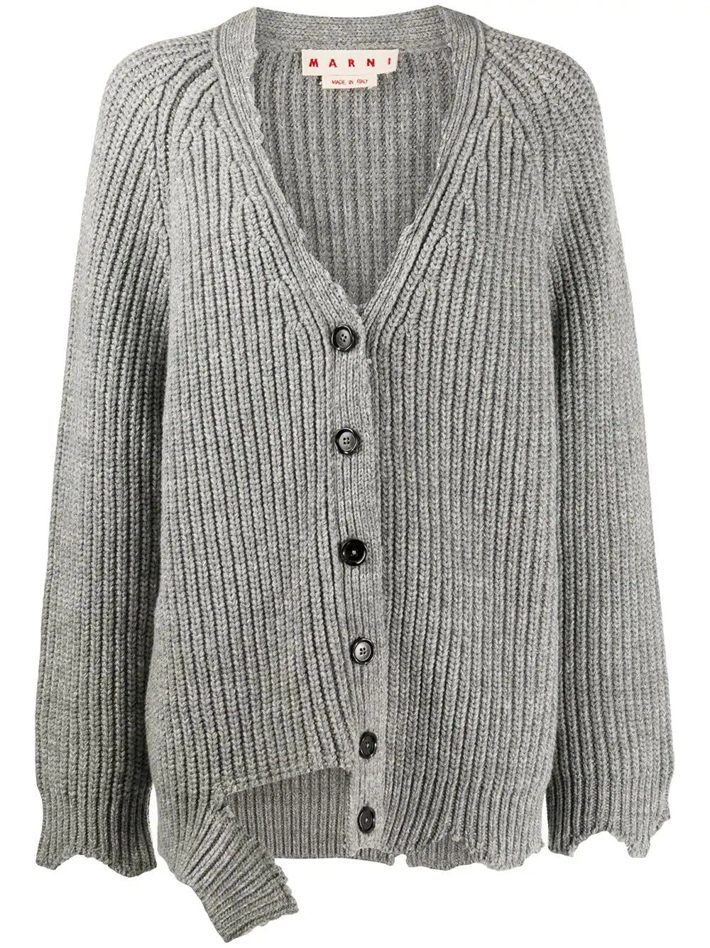 deconstructed wool cardigan - 1