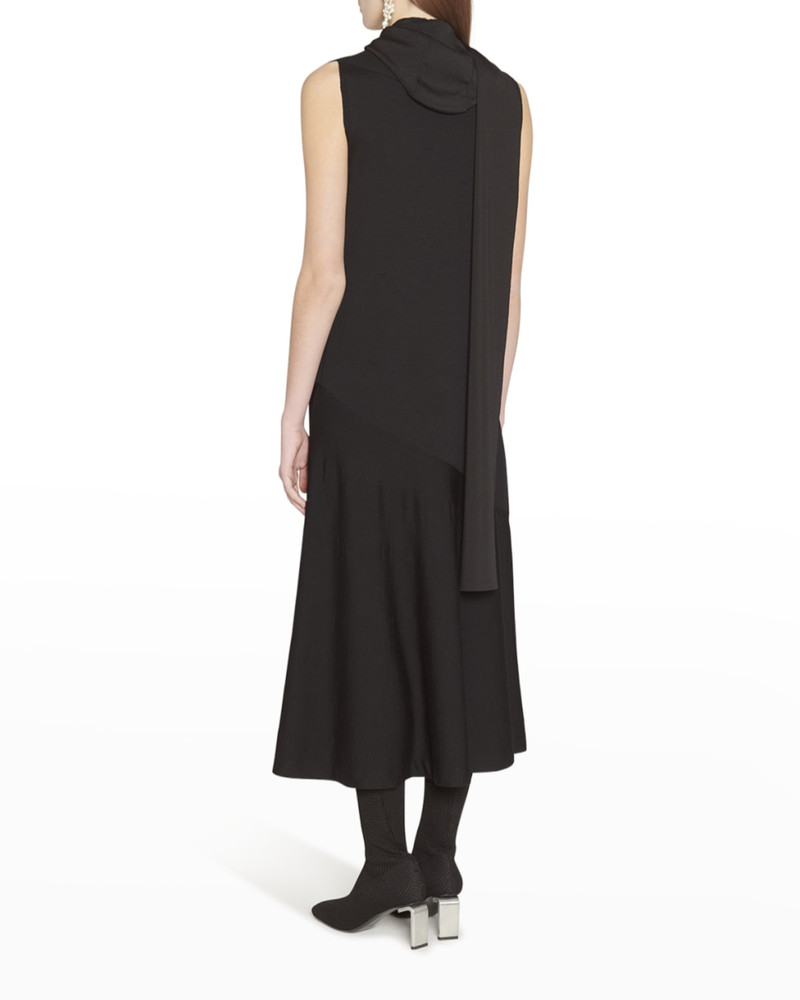 Draped Scarf Midi Dress 4