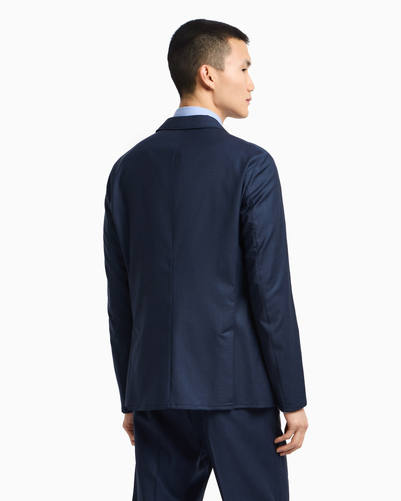 ICON SINGLE-BREASTED JACKET IN TROPICAL LIGHT WOOL CANVAS 3