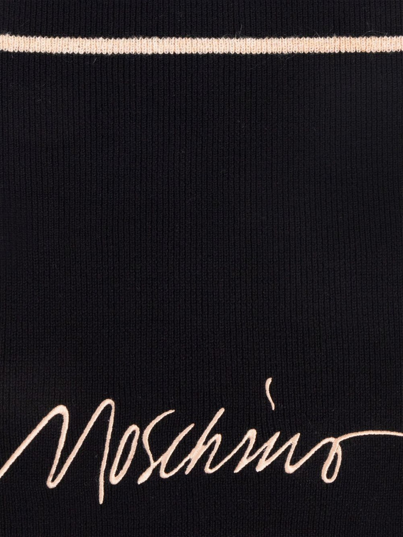 embroidered ribbed scarf 3