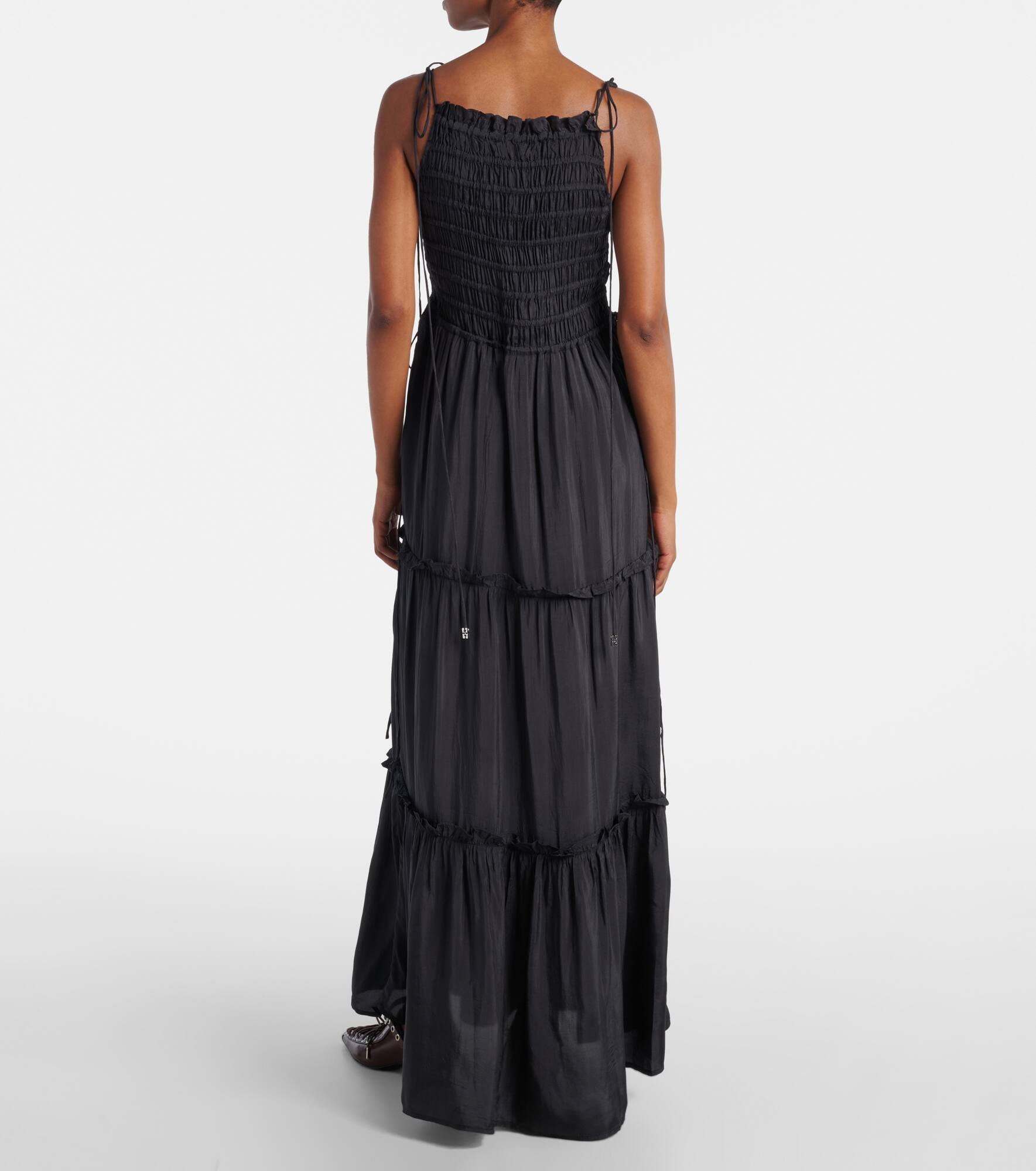 Smocked tiered maxi dress - 3