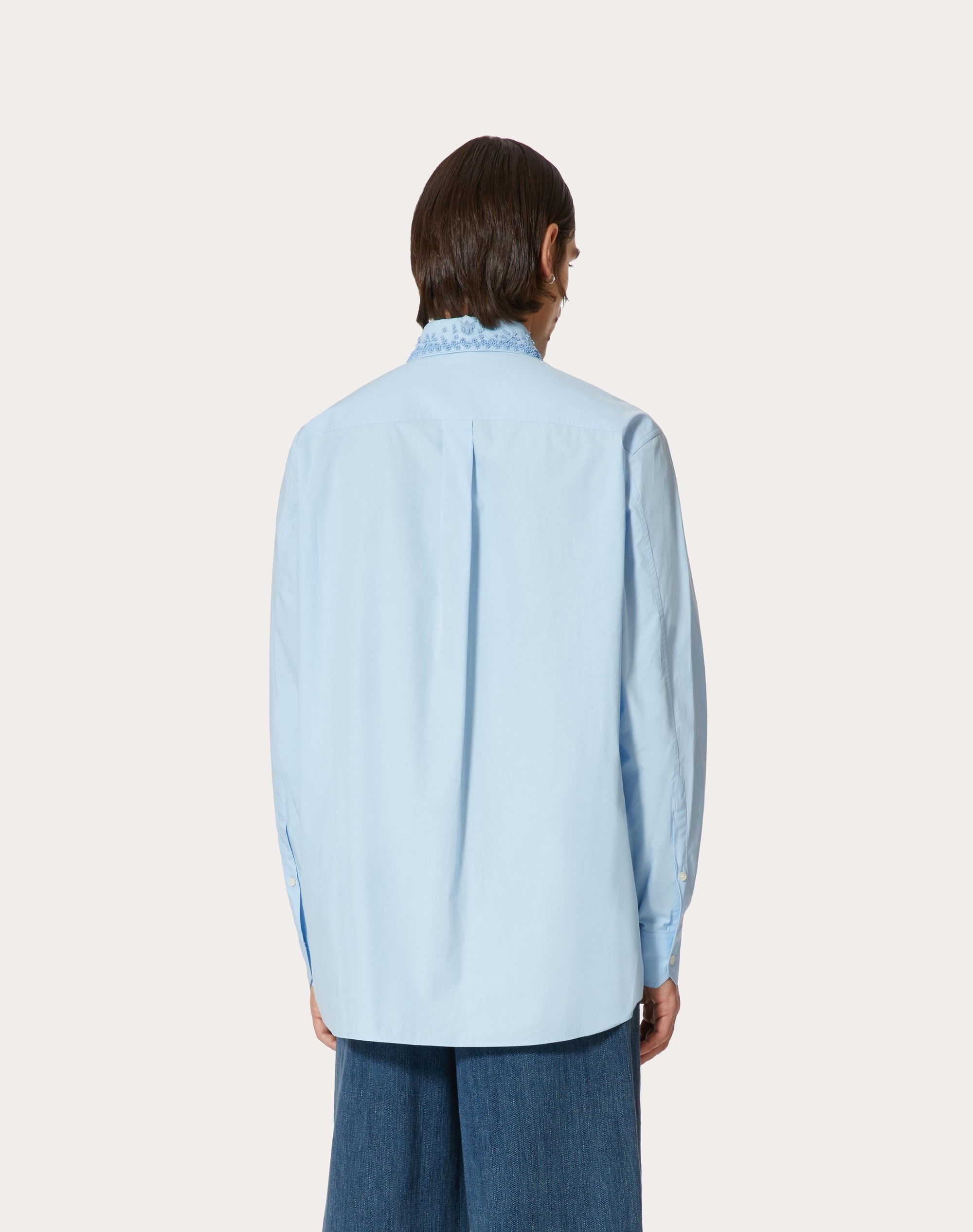 COTTON SHIRT WITH EMBROIDERED BIB - 4