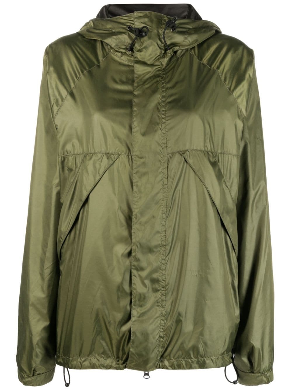 drawstring-hood windbreaker jacket - 1