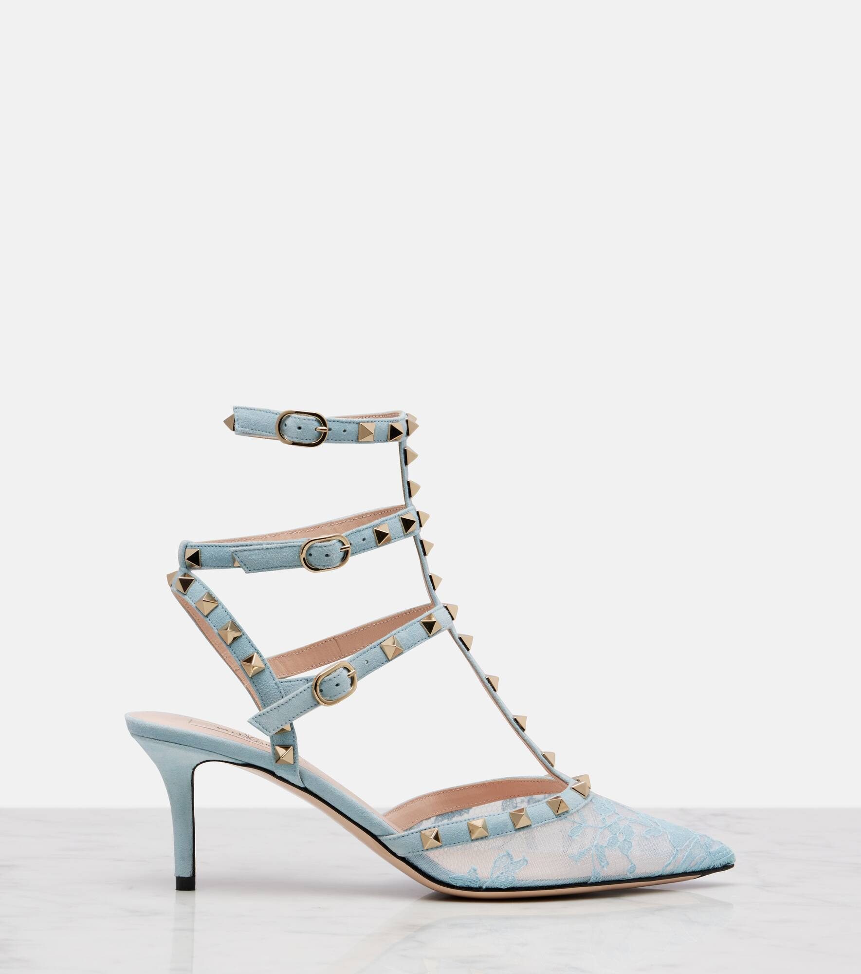 Rockstud 65 lace and leather pumps - 4