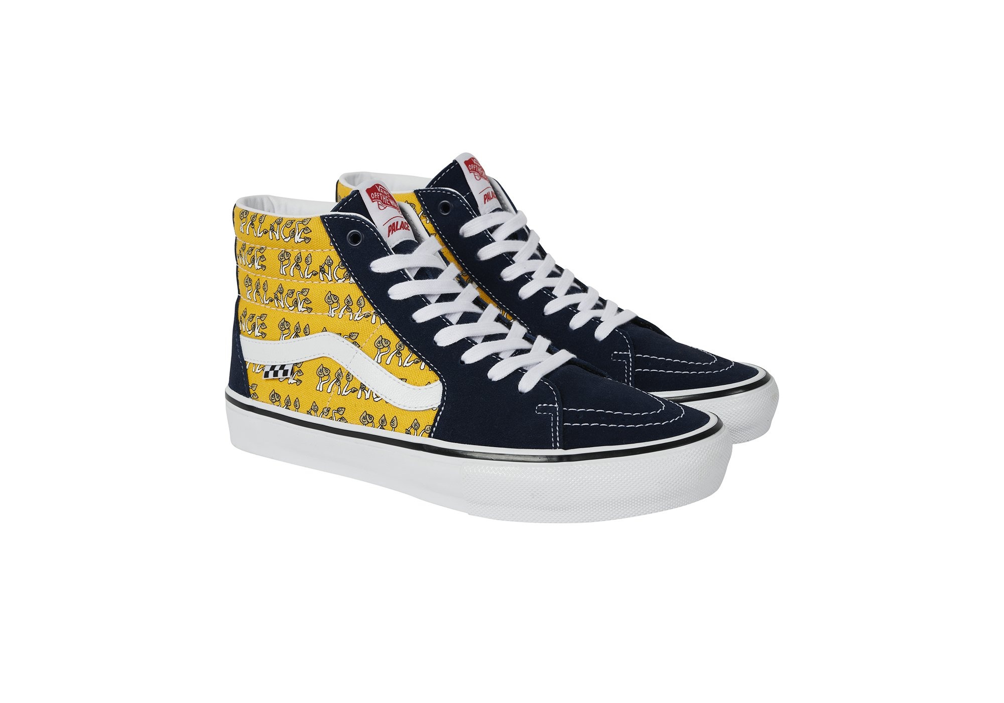 PALACE VANS SKATE SK8-HI YELLOW / P SHROOM - 1