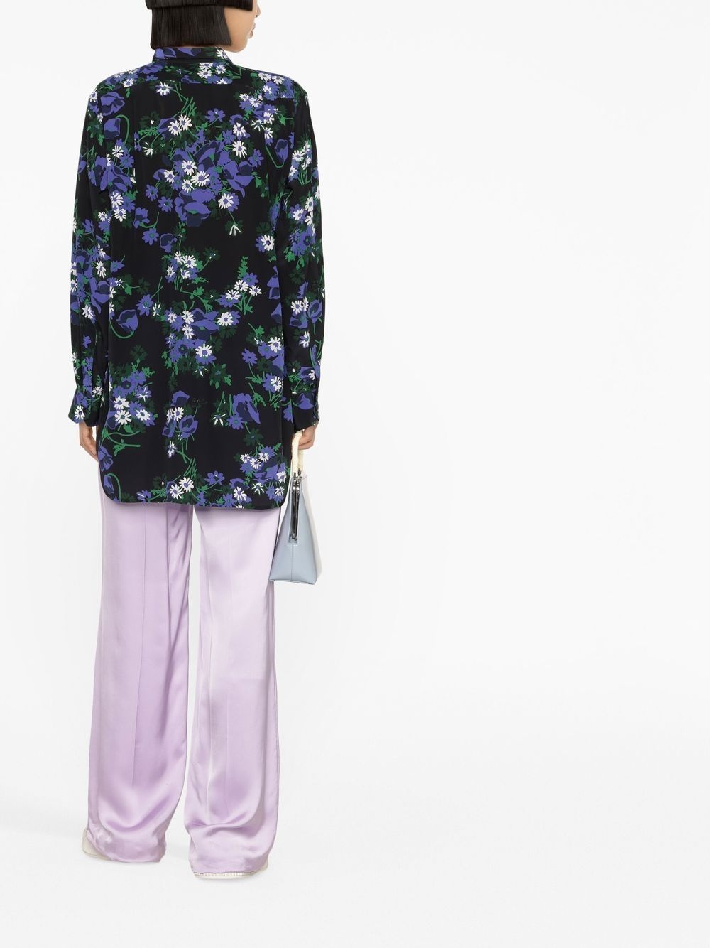 floral-print silk shirt - 4
