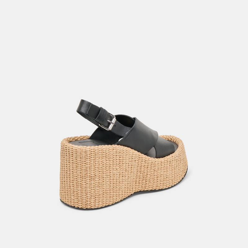 SKYLAR WEDGES BLACK LEATHER 3