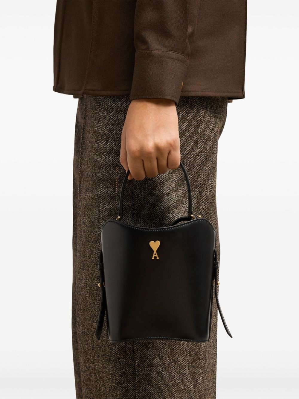 mini Paris Paris leather tote bag - 2