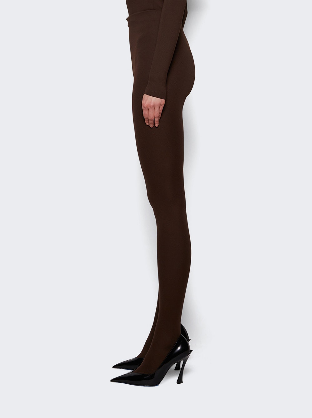 Opaque Tights Dark Brown - 4