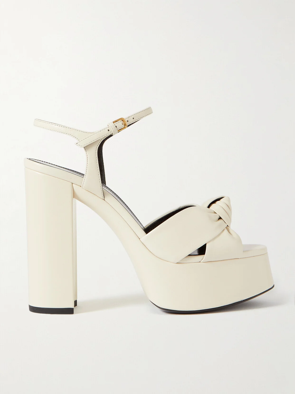 Bianca Knotted Leather Platform Sandals - 1