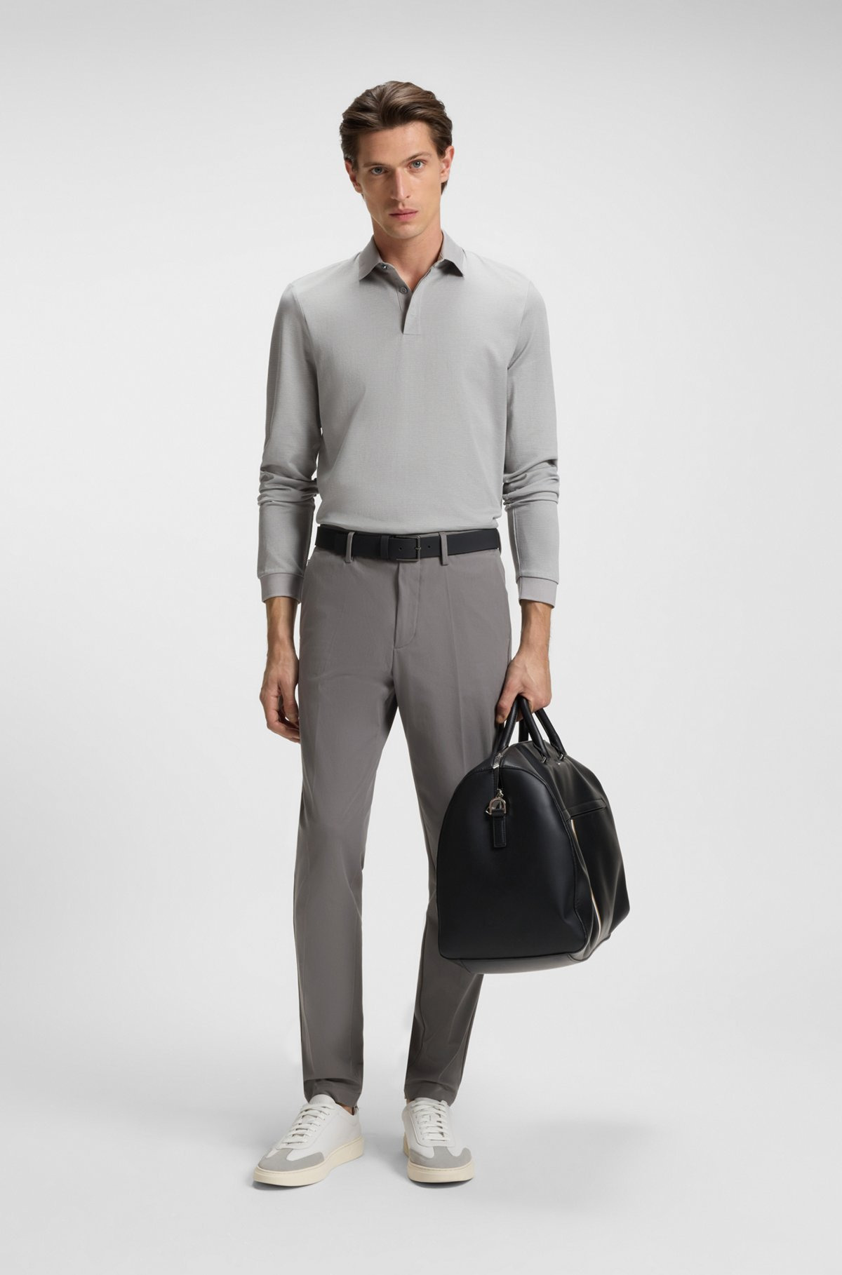 SLIM-FIT PANTS IN A STRETCH-COTTON - 3