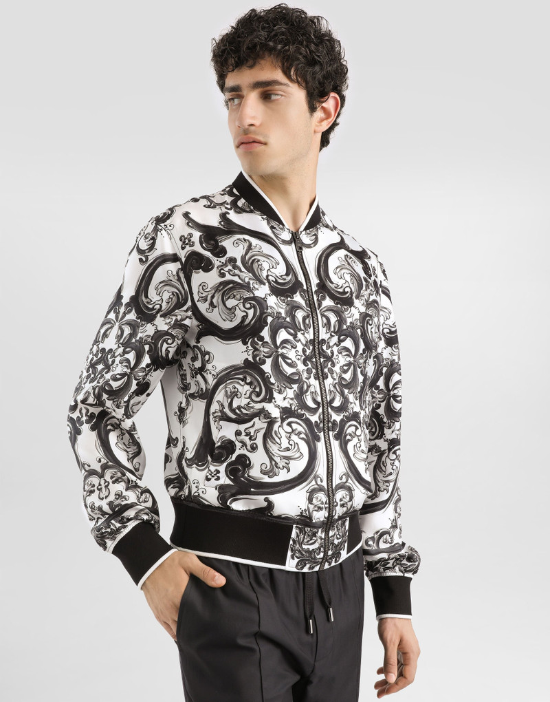 Majolica-print twill jacket 4