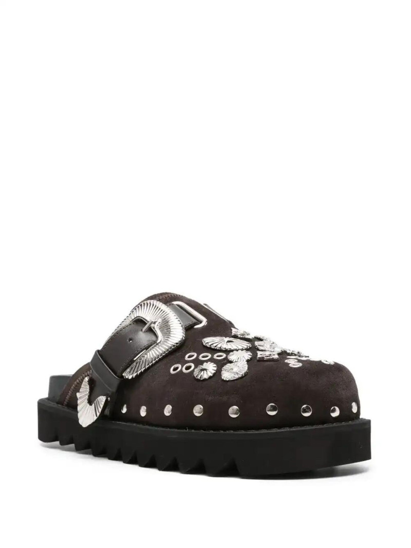 TOGA PULLA eyelet-detailing leather mules outlook