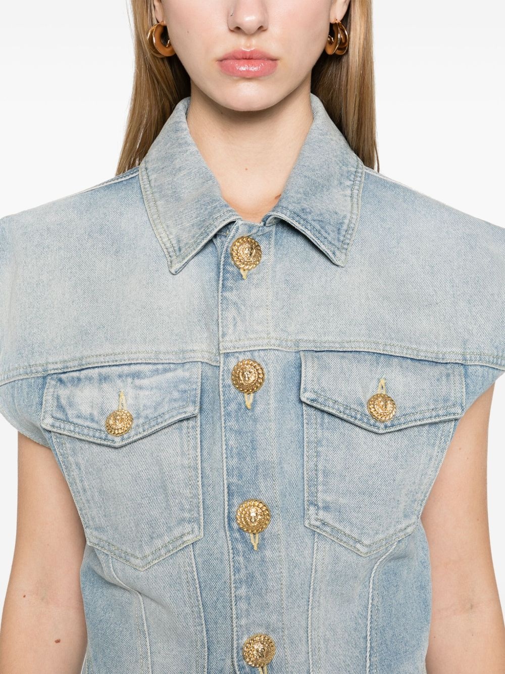 denim mini dress - 5