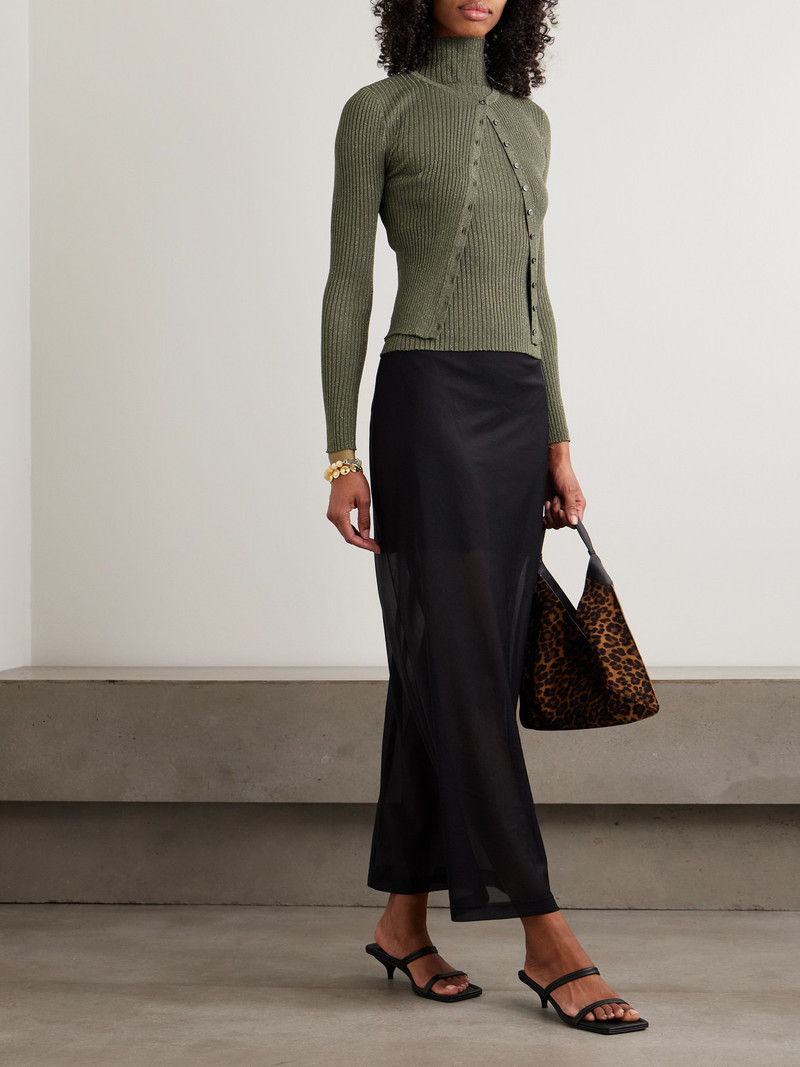 LESET Blake Ribbed Lurex Cardigan outlook