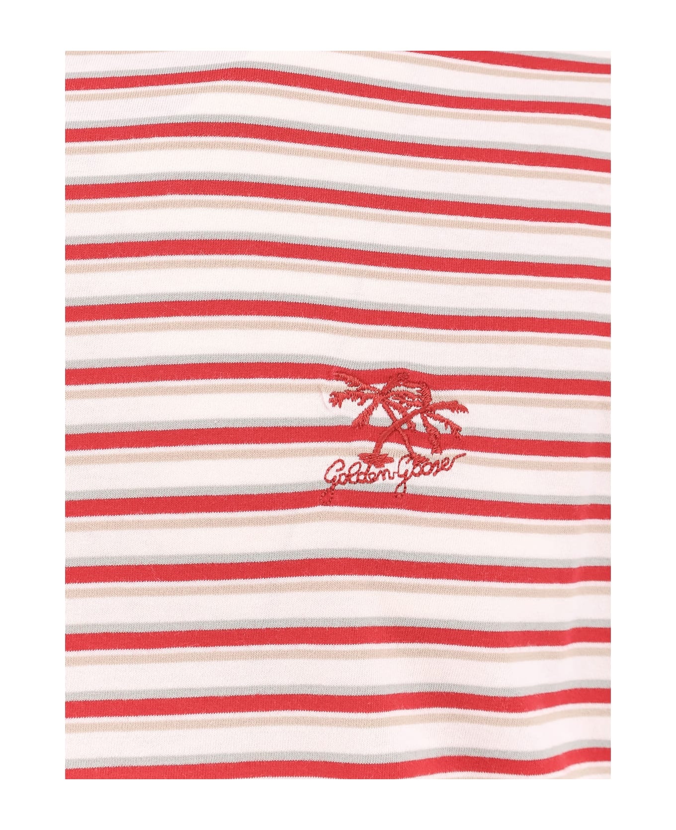 Striped Cotton T-shirt With Logo - 3