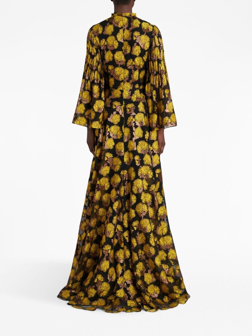 Dahlia-print pleated maxi dress - 3