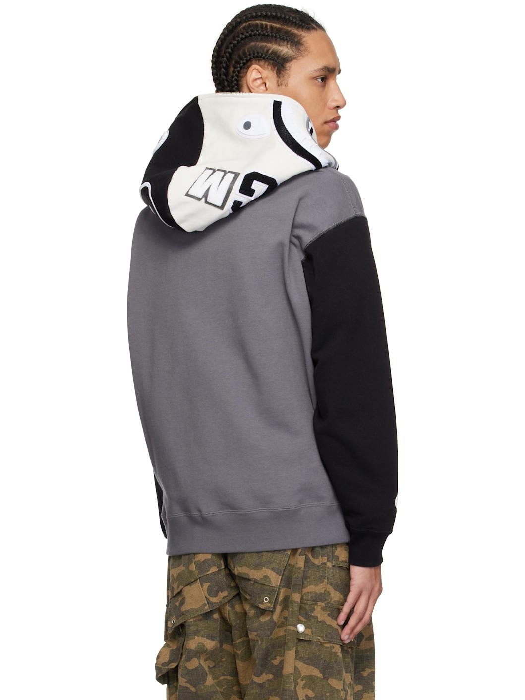 Black & Gray Shark Full Zip #1 Hoodie - 3