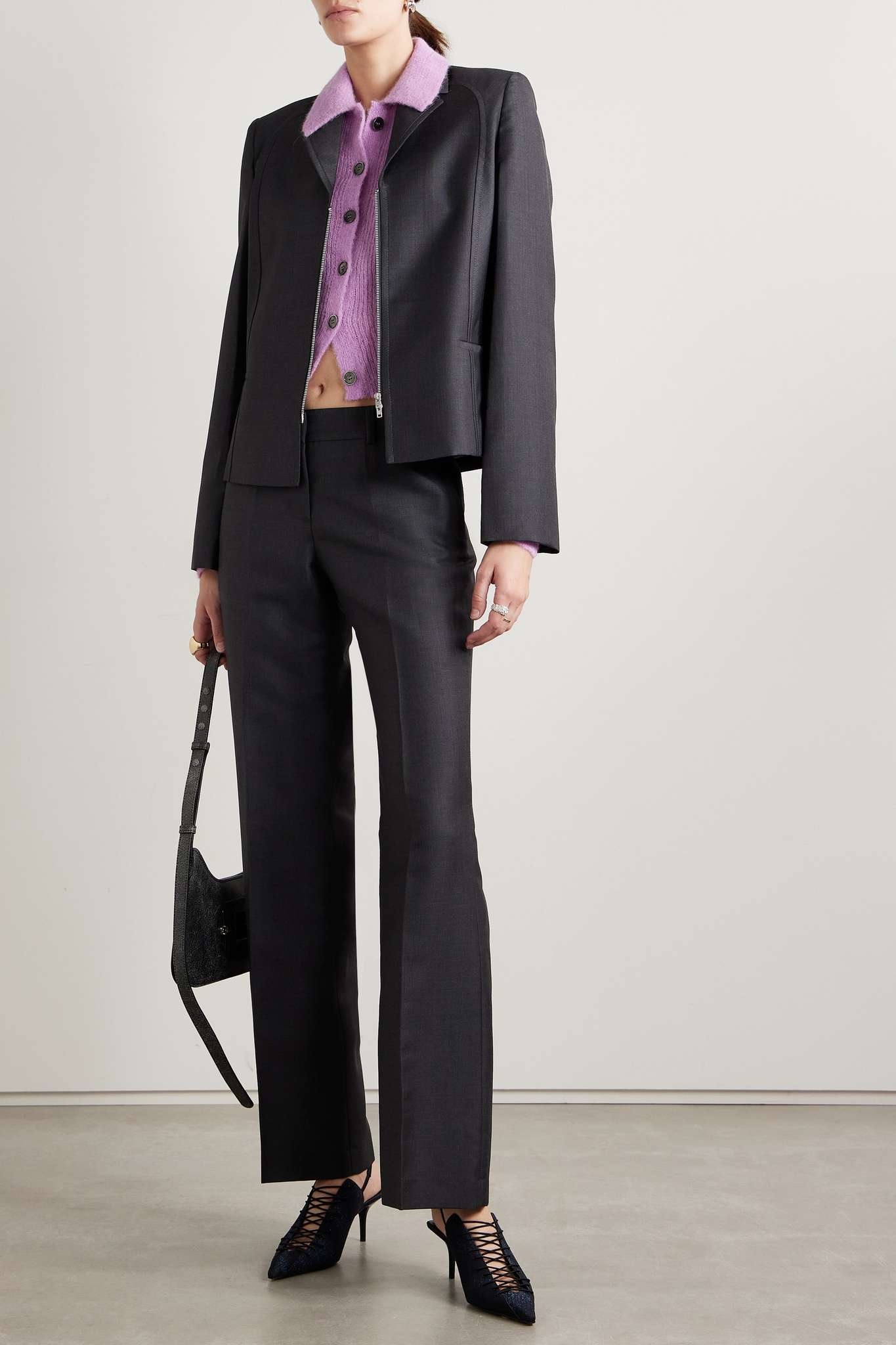 Our Legacy Min Blazer Grey Mnemonic Wool | REVERSIBLE