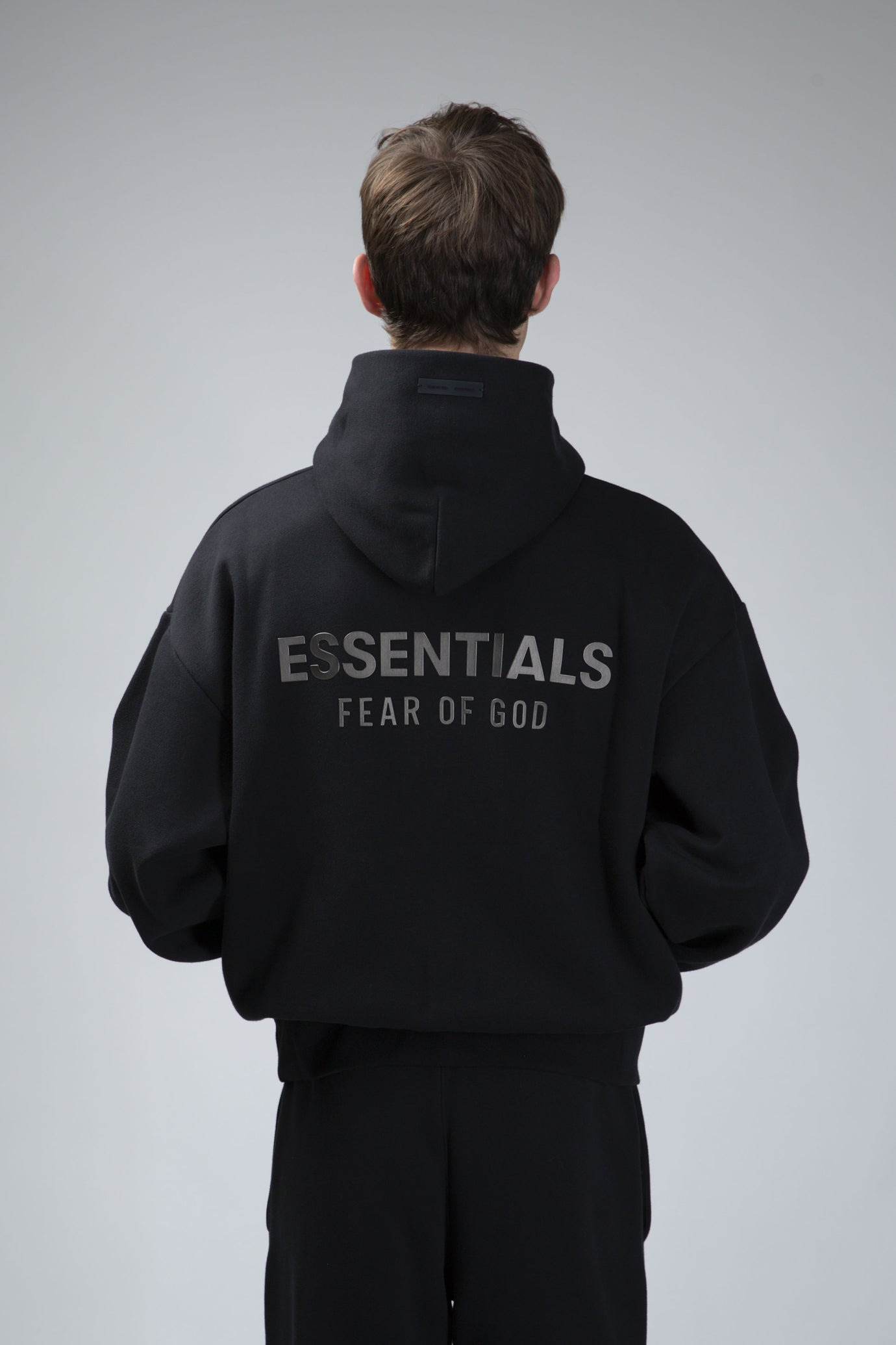 Classic Fit Hoodie - Jet Black - 5