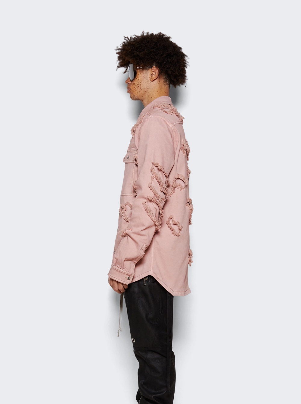 DRKSHDW Denim Outershirt Faded Pink - 4