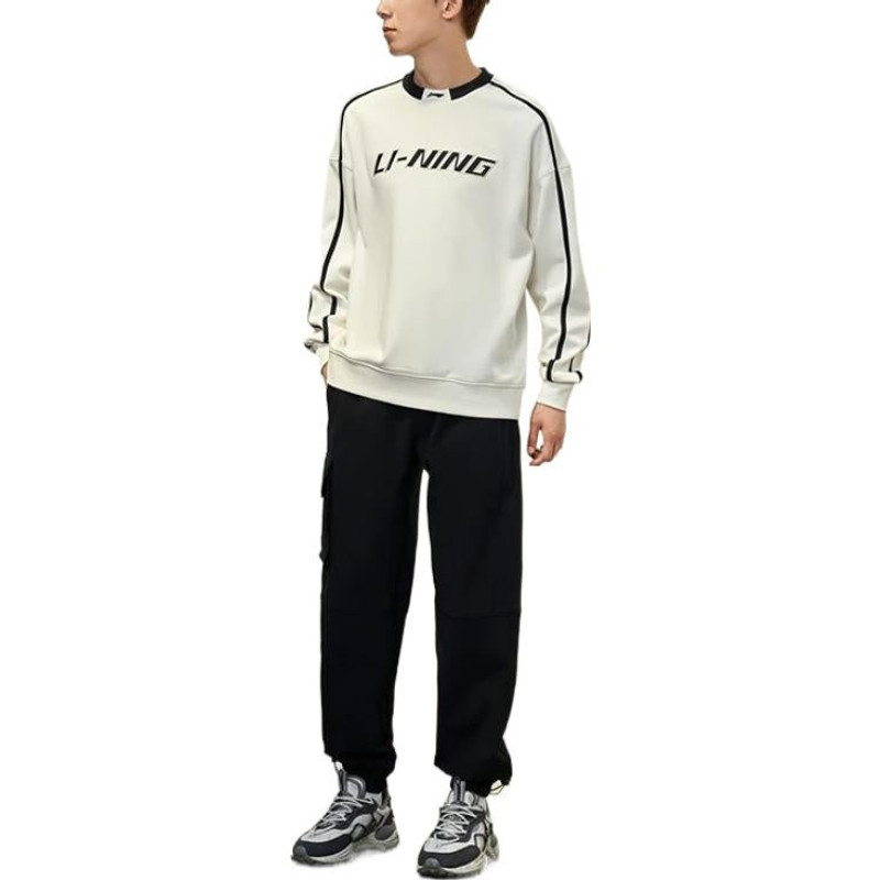 Li-Ning Fashion Style Cargo Pants 'Black White' AYKSA35-1 3