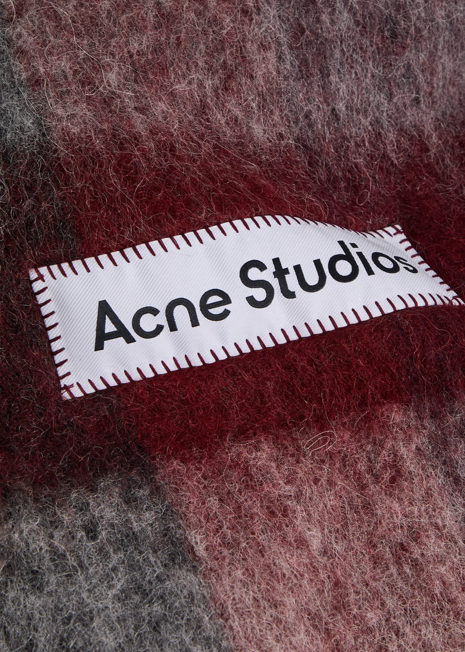 Acne Studios Vally Checked Wool-blend Scarf - 3