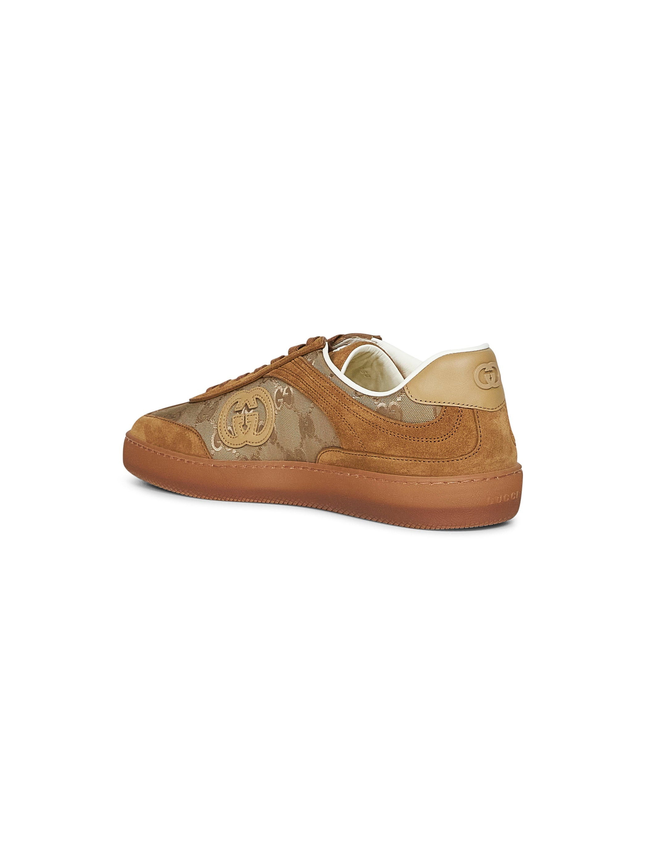 Gucci Men Beige Suede G75 Sneakers - 3