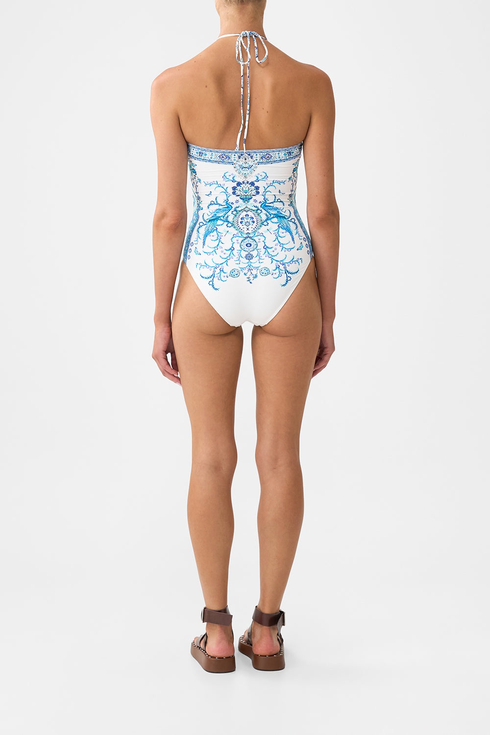 BANDEAU ONE PIECE WITH HALTER TIE - 3