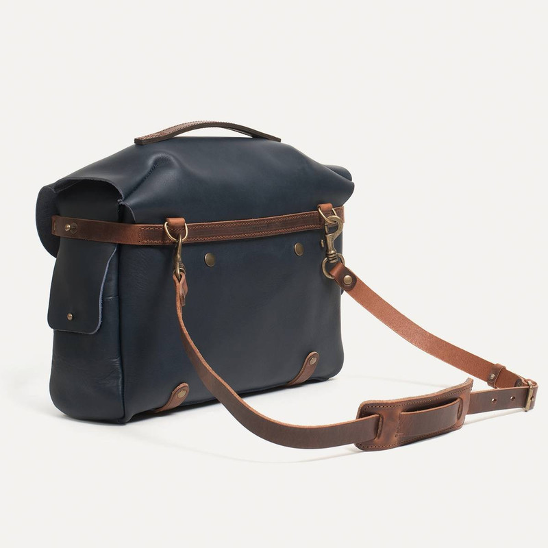 ARLES L LEATHER CAMERA BAG - NAVY BLUE 3