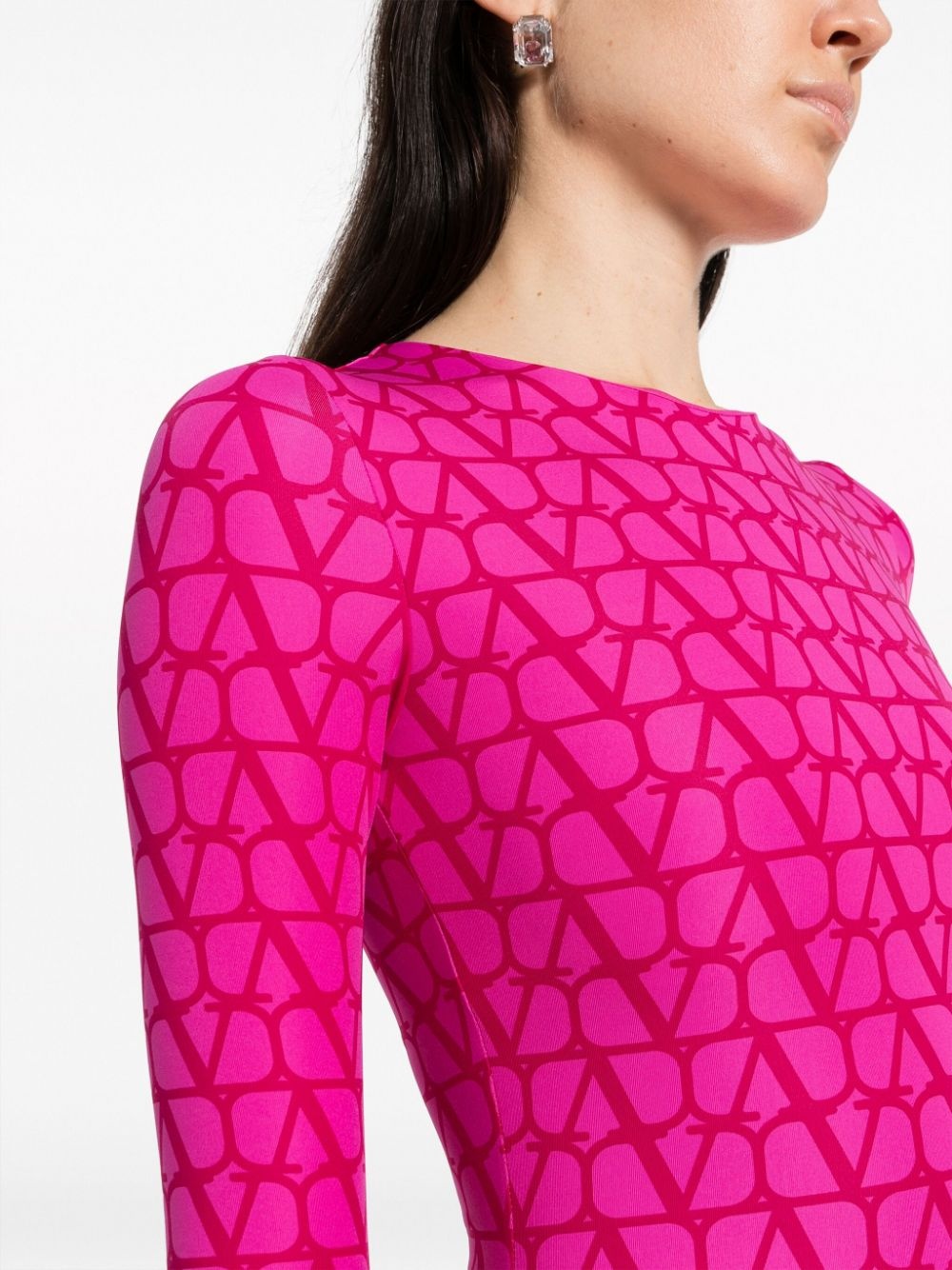 Valentino Toile Iconograph long-sleeve bodysuit | REVERSIBLE