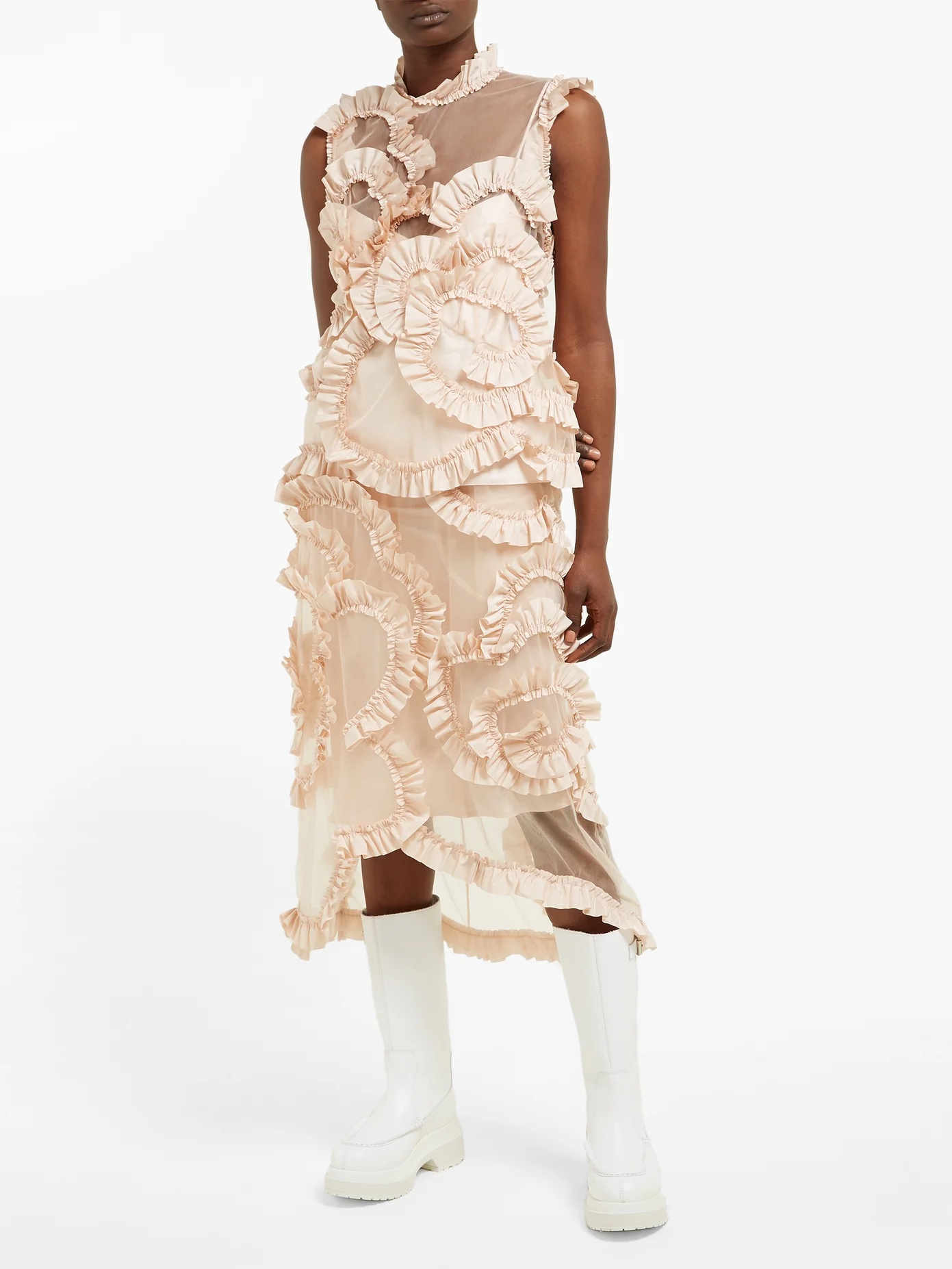 X Simone Rocha ruffled nylon blouse - 2