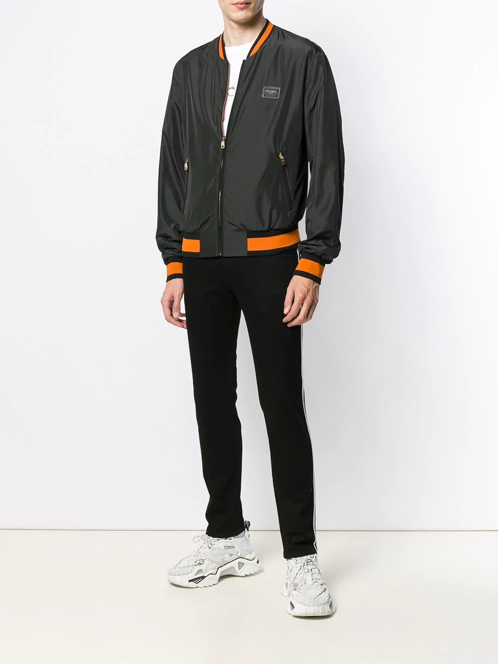 logo plaque bomber jacket - 2