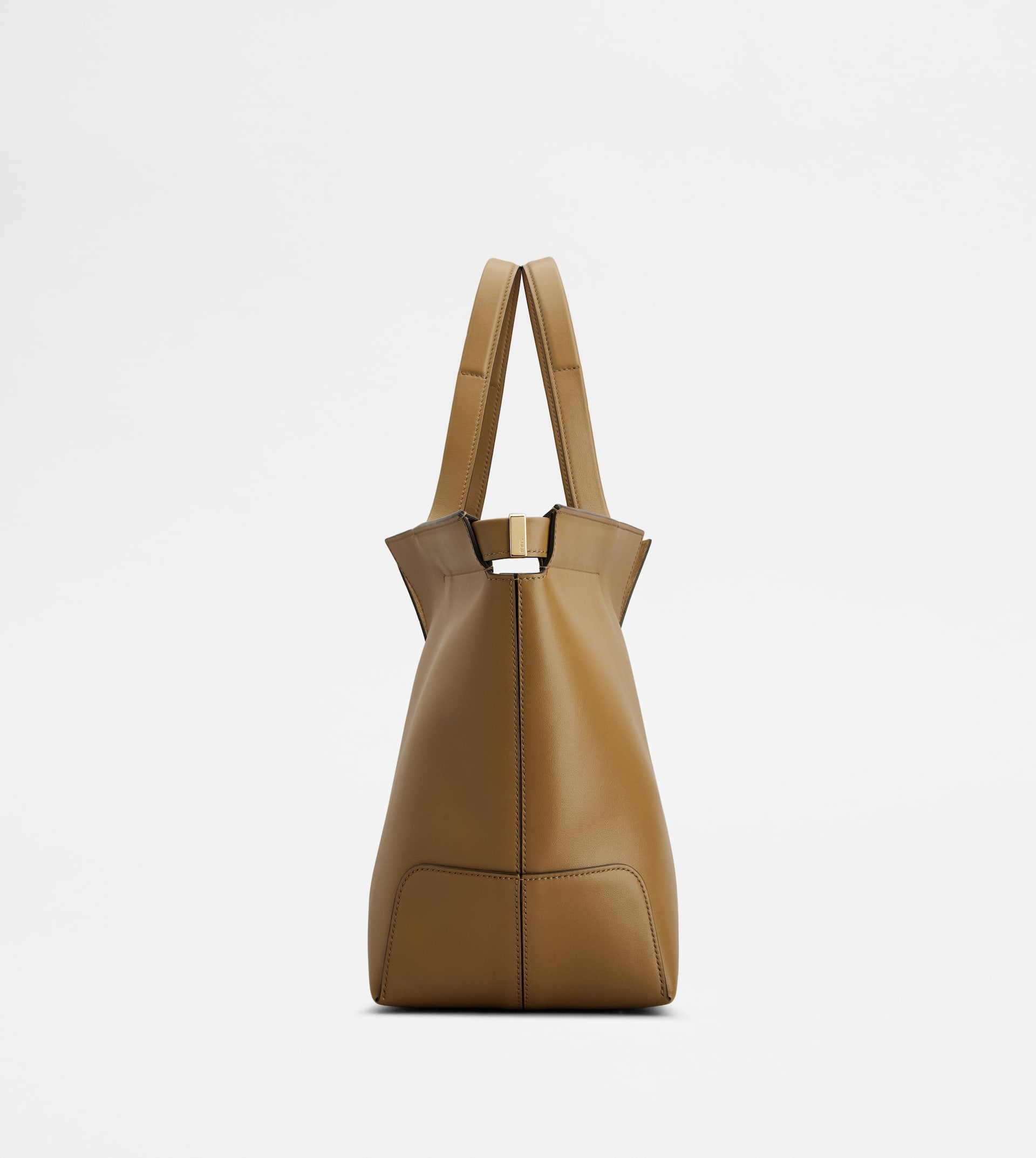 TOD'S DI BAG FOLIO IN LEATHER MEDIUM-SMALL - BROWN - 2
