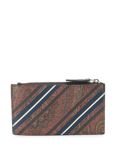 Etro paisley-print zipped wallet  outlook