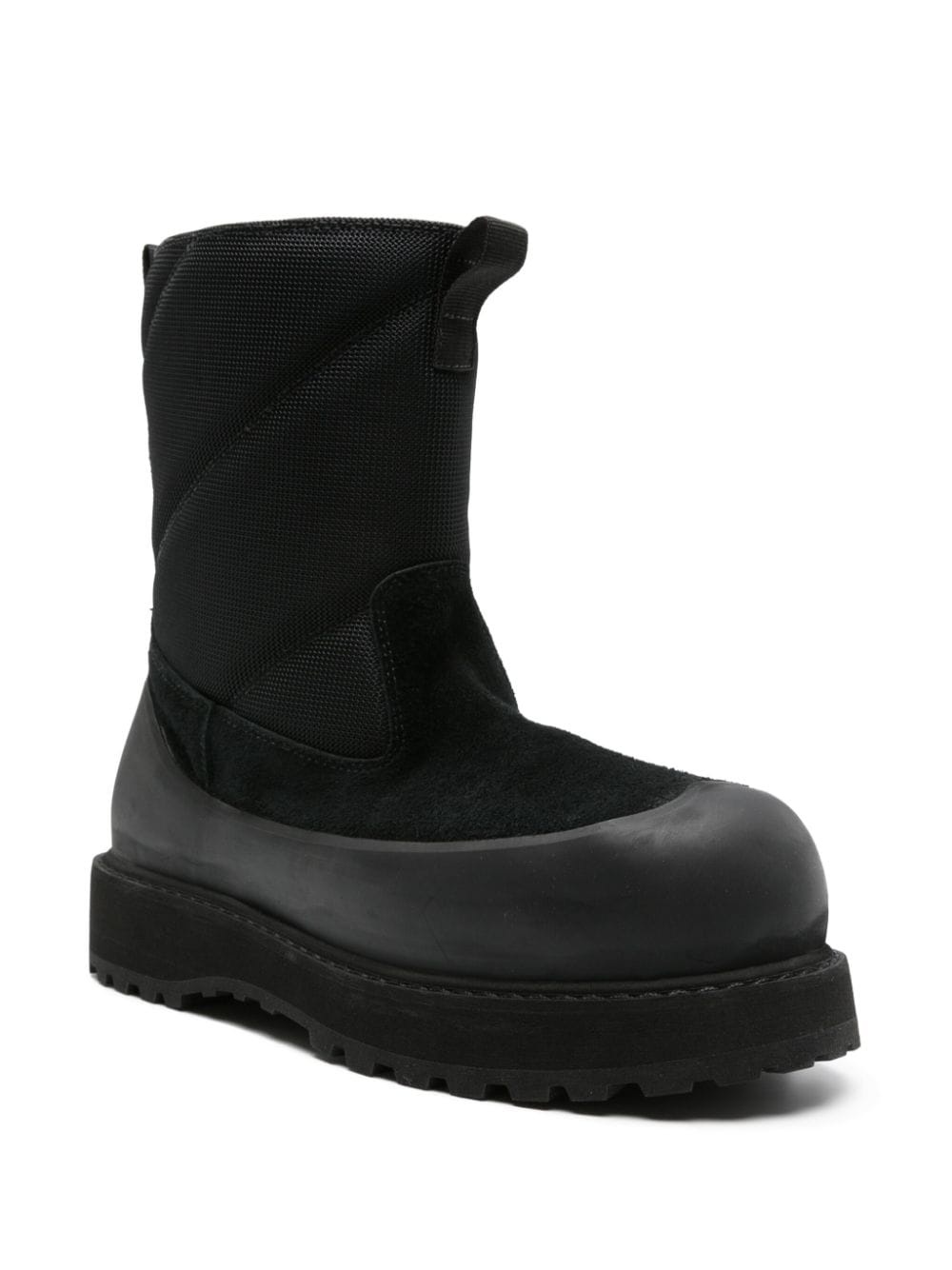 panelled chunky suede boots - 2