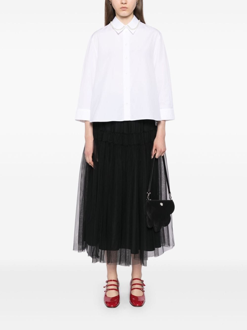 pearl-embellished shirt - 2