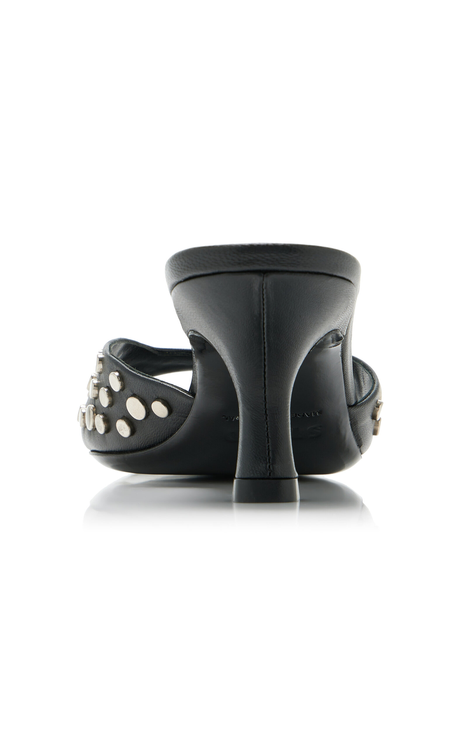 Brigitte Studded Leather Mules black - 5