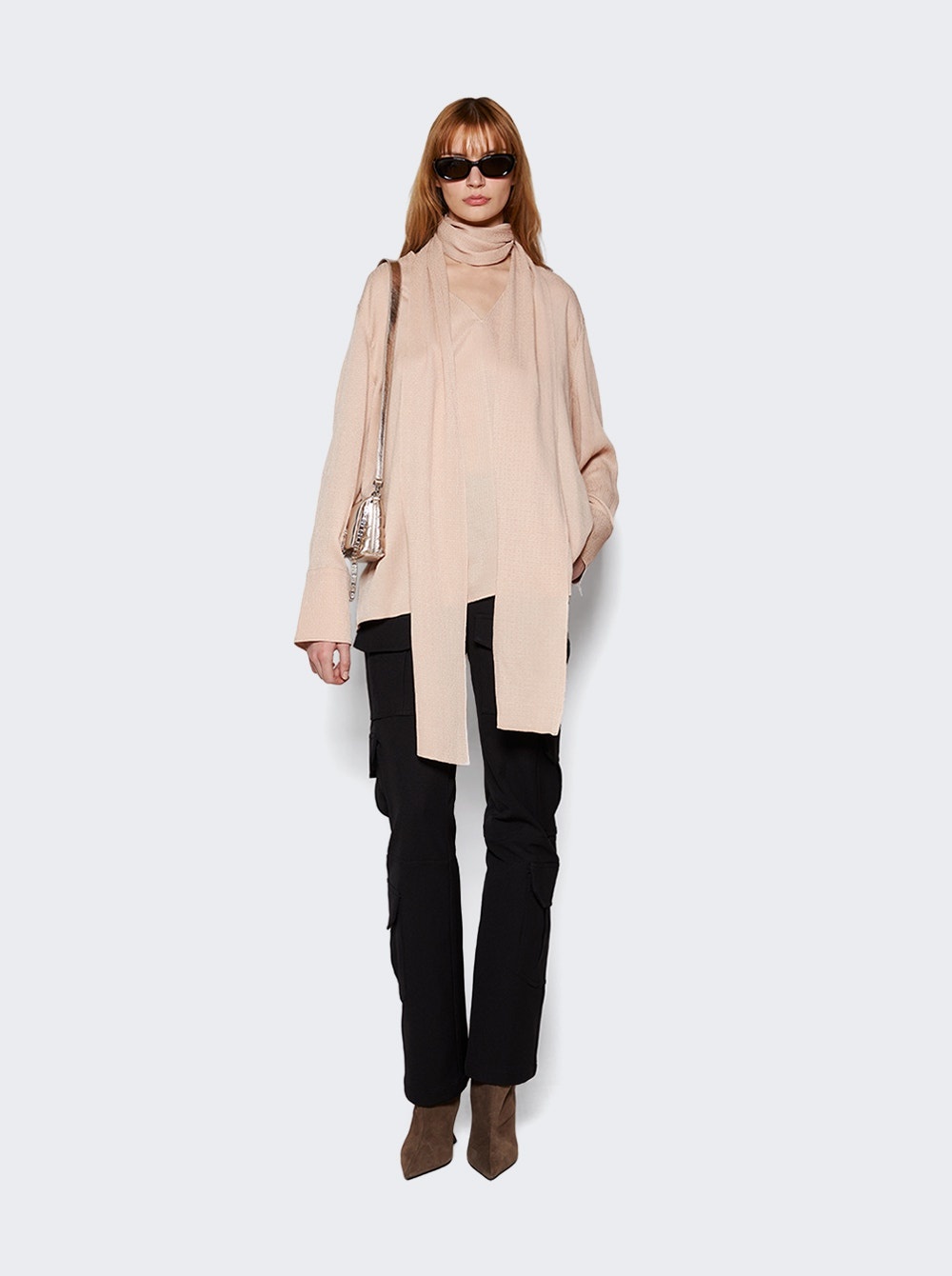 Lavalliere Blouse Beige Pink - 2