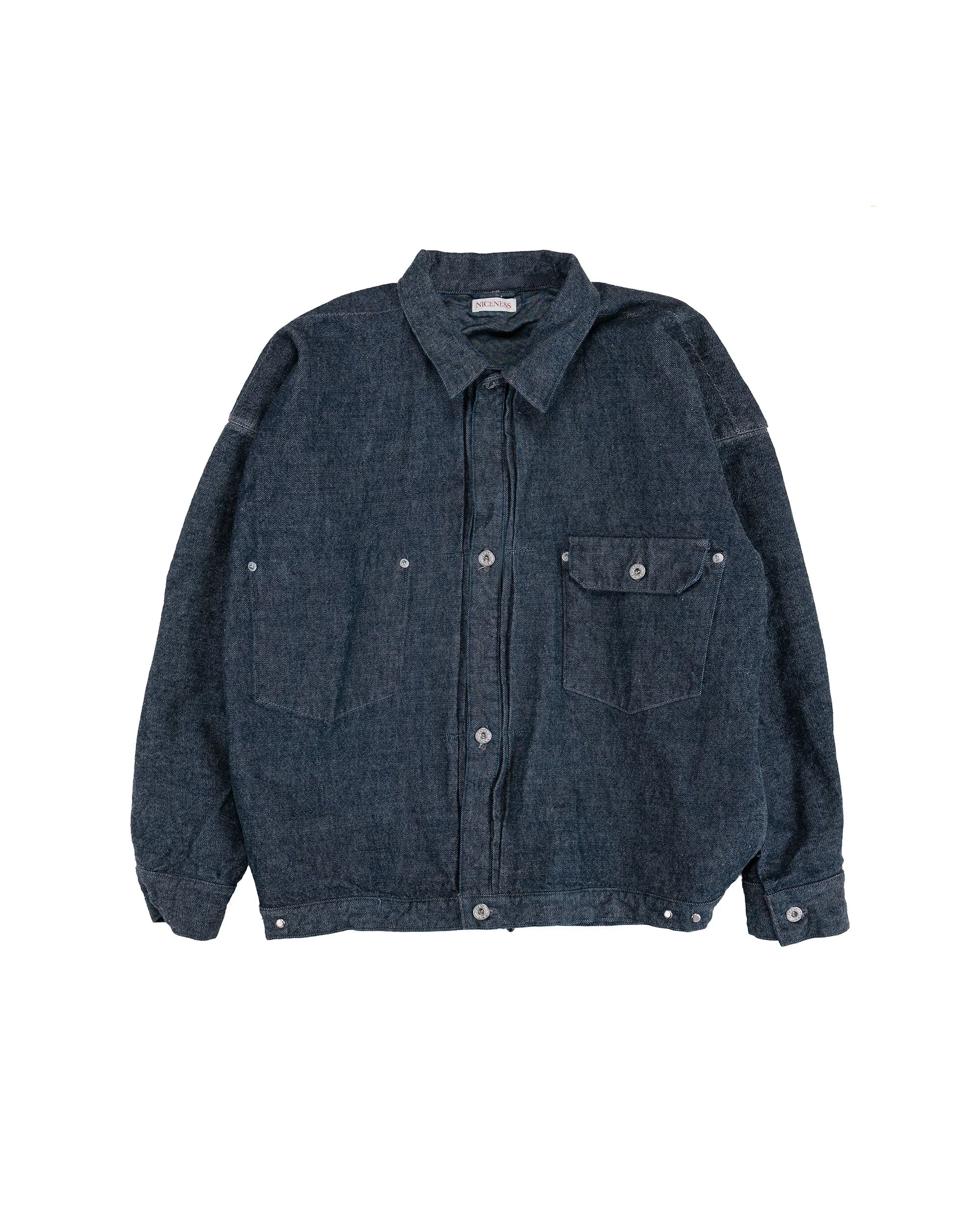 Thornhill Raw Denim Tracker Jacket Indigo - 1