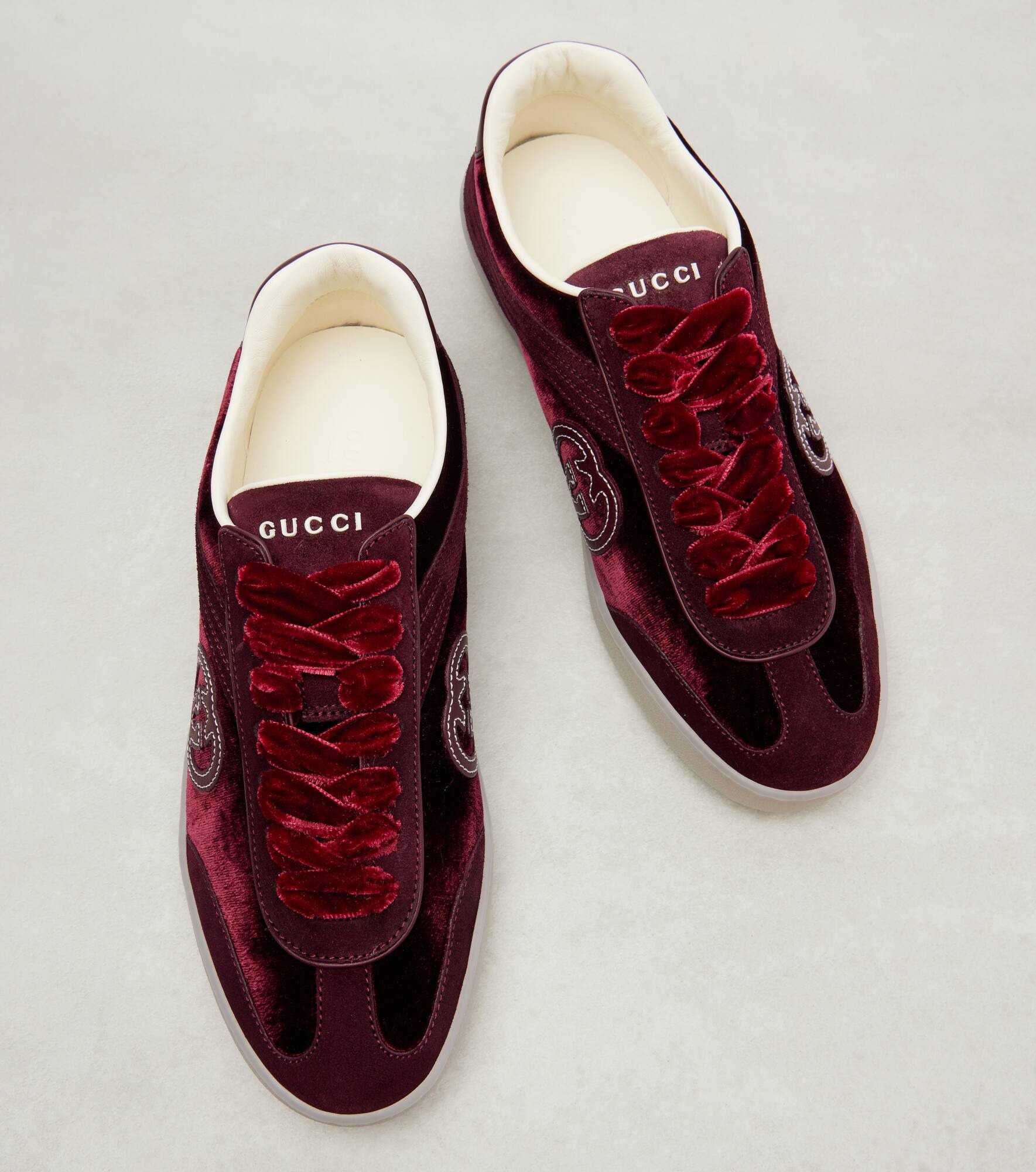 G75 velvet and suede sneakers - 5