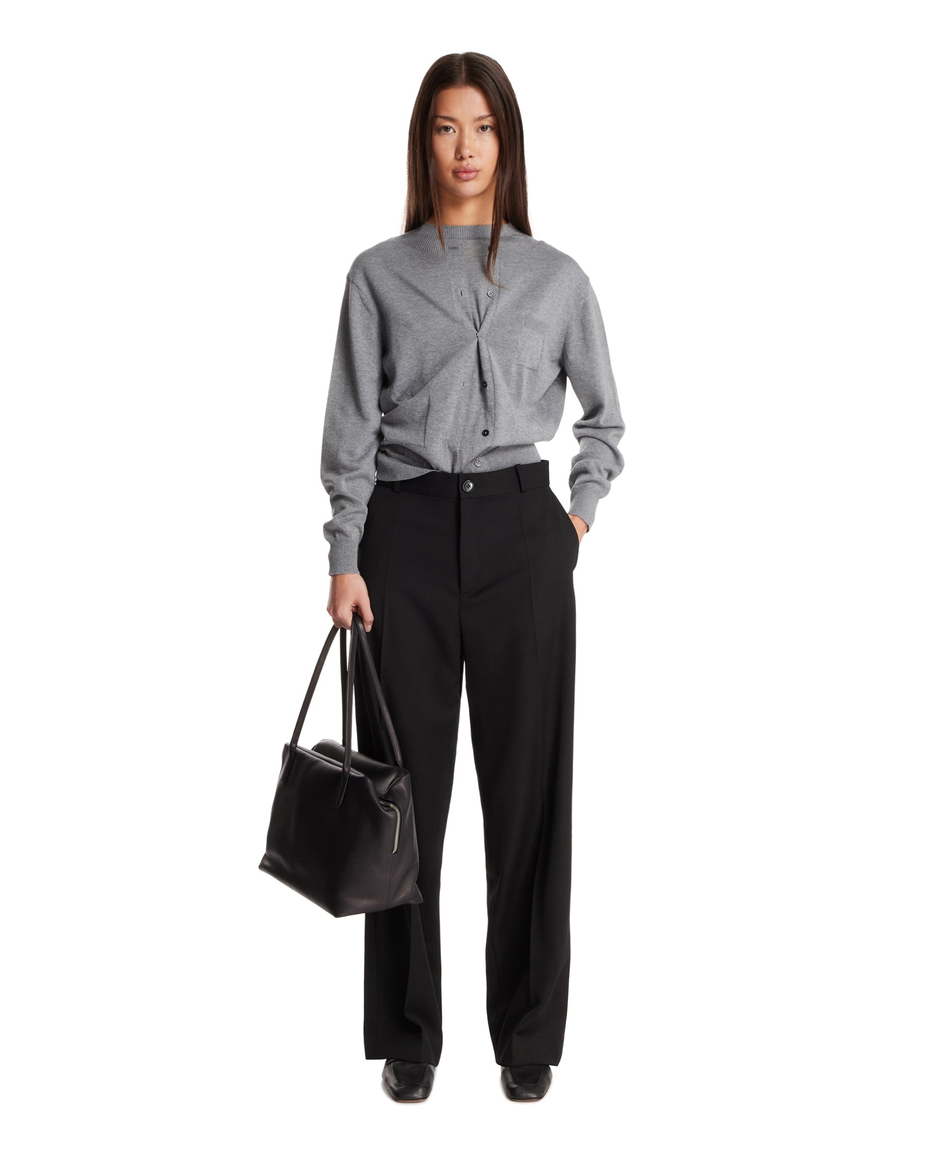 Black Wool Trousers - 2