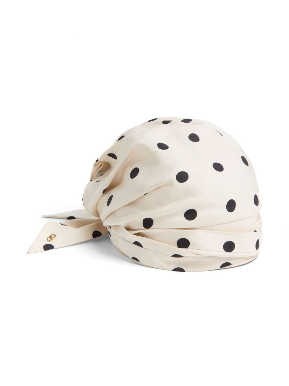 polka dot-print silk head scarf - 2
