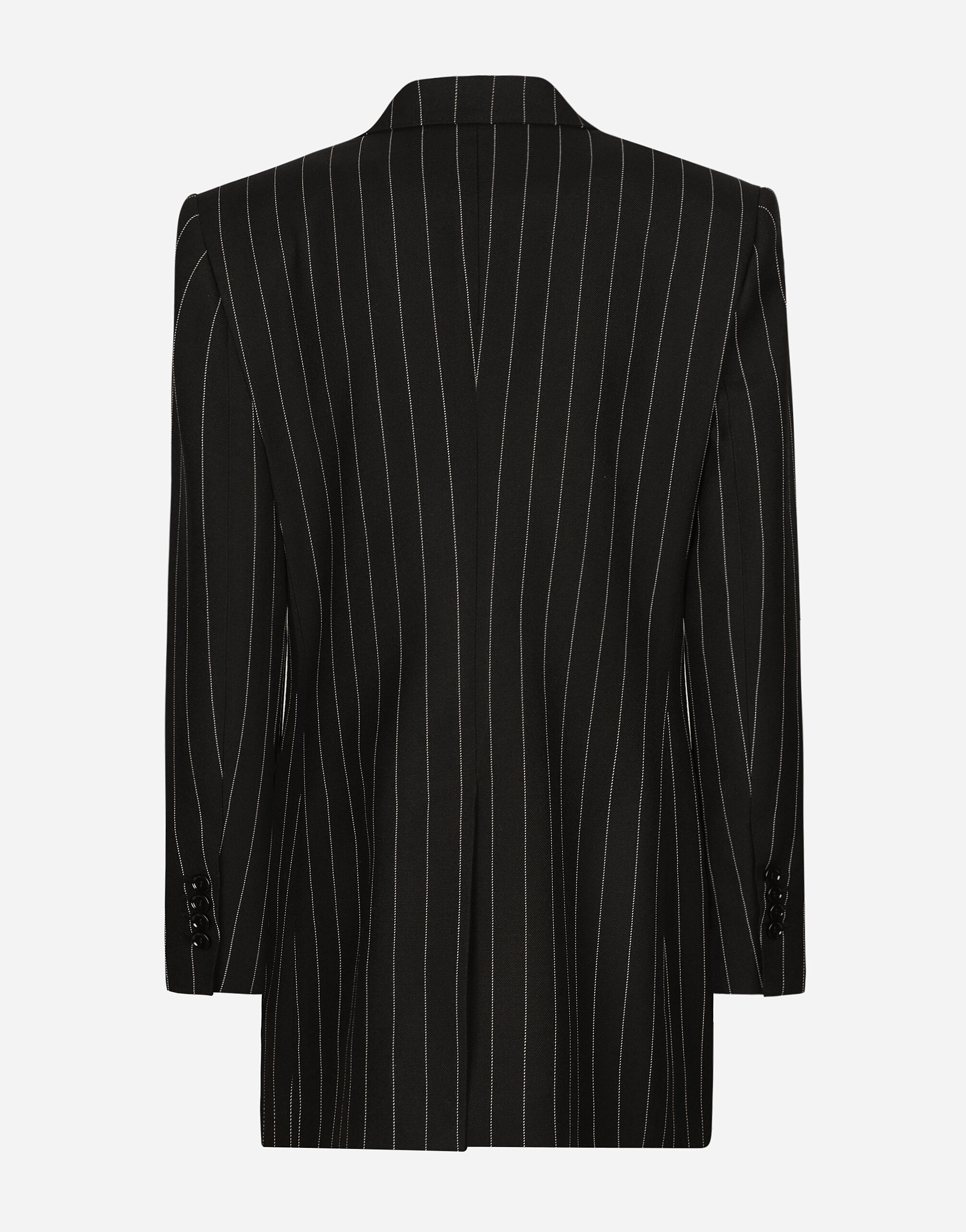 Single-breasted pinstripe wool jacket - 2